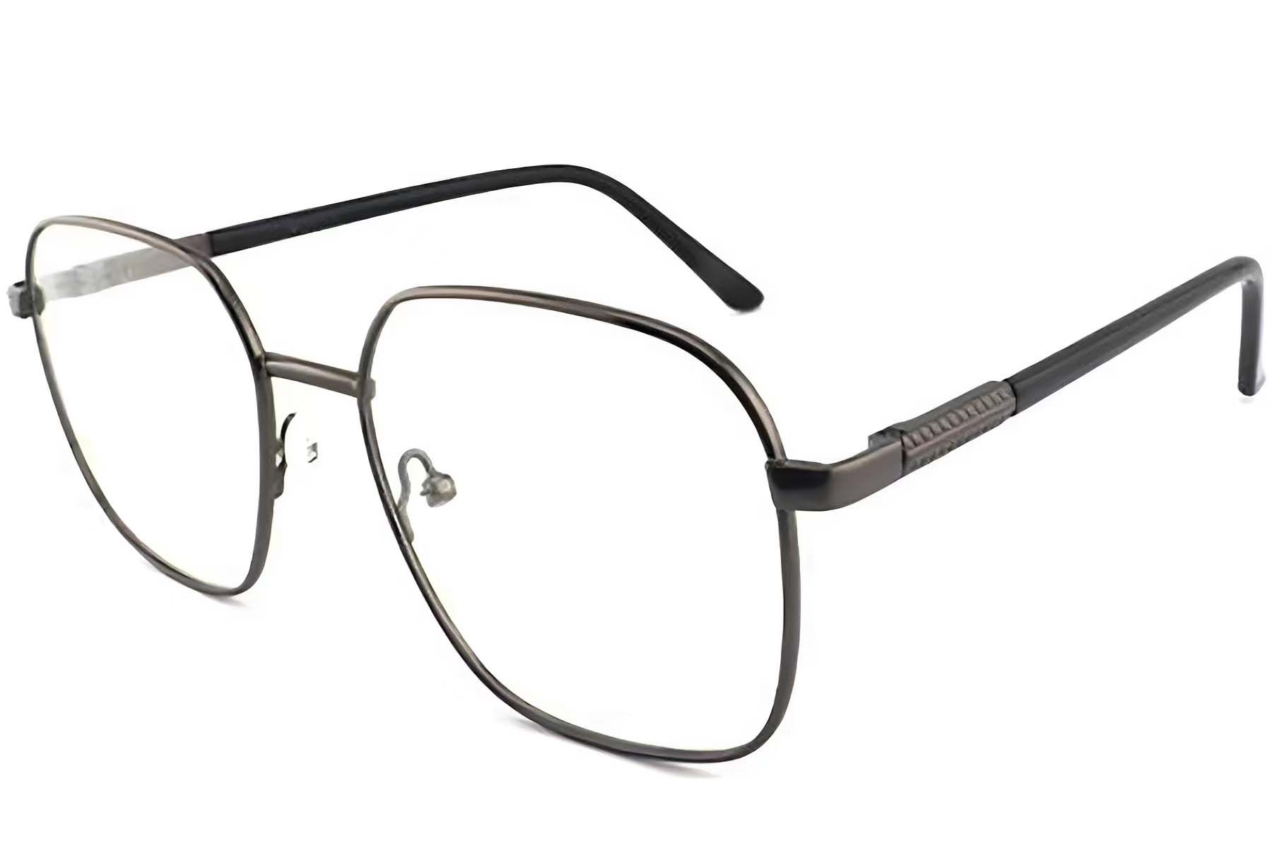 Rectangular Grey Metal Glasses #BS2012-1085