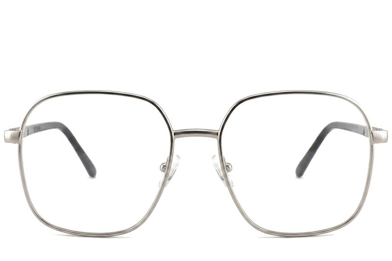 Rectangular Silver Metal Glasses #BS2012-1086
