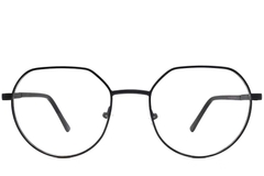 Gafas geométricas de metal negro #BS2012-1088