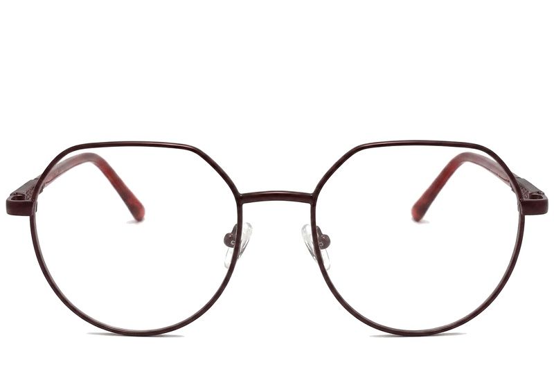 Gafas geométricas de metal rojo #BS2012-1089