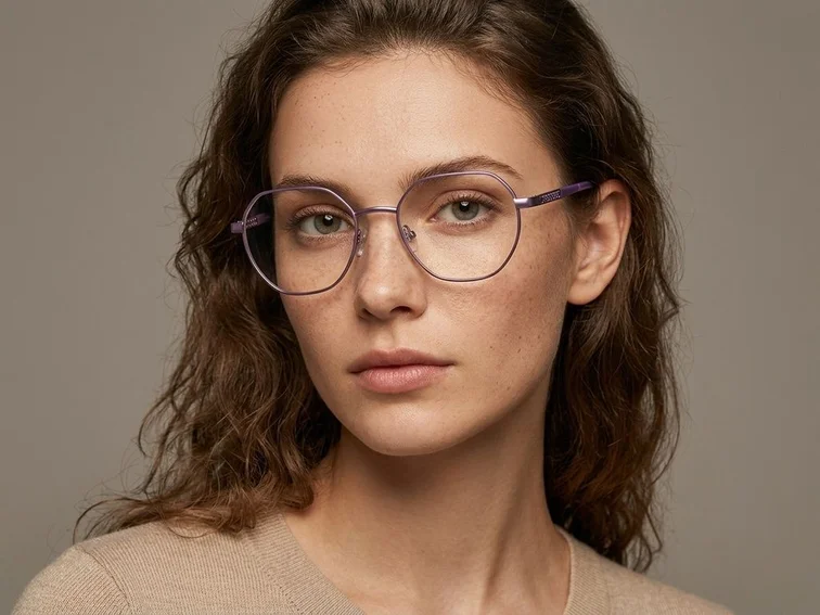 Geometric Purple Metal Glasses #BS2012-1090