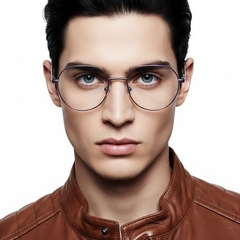 Gafas geométricas de metal morado #BS2012-1090