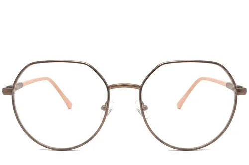 Lunettes géométriques en métal cuivré #BS2012-1091
