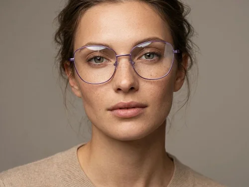Lunettes papillon violettes en métal #BS2012-1095