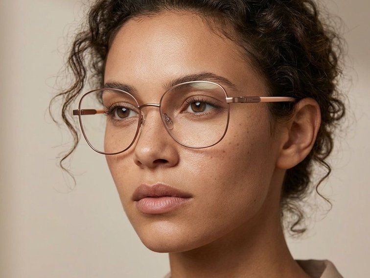 Gafas de metal de cobre con forma de mariposa #BS2012-1096