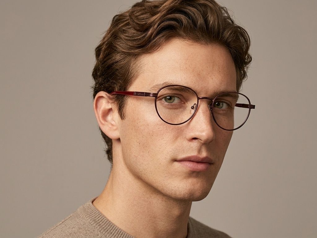 Butterfly Red Metal Glasses #BS2012-1100