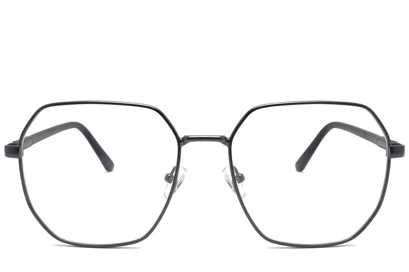 Occhiali geometrici in metallo grigio #BS2012-1106