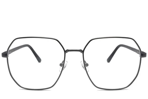 Lunettes géométriques en métal gris #BS2012-1106