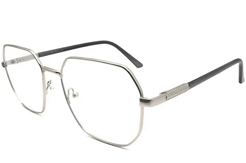 Lunettes géométriques en métal argenté #BS2012-1107