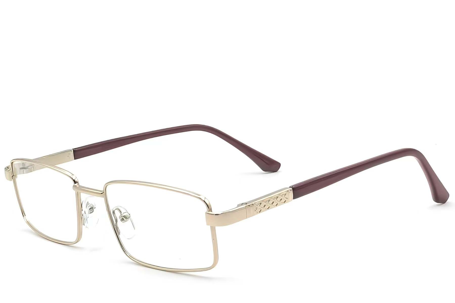 Rectangular Golden Metal Glasses #BS2012-1108