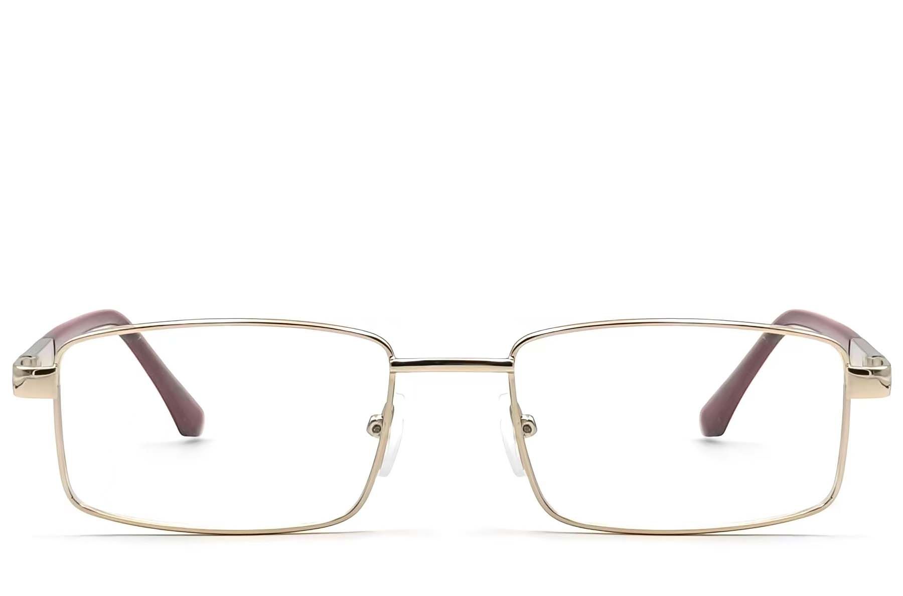 Rectangular Golden Metal Glasses #BS2012-1108