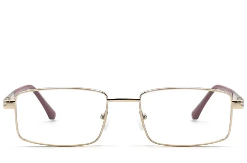 Lunettes rectangulaires en métal doré #BS2012-1108