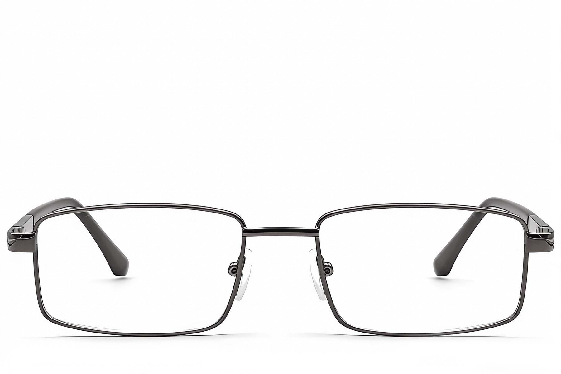 Rectangular Grey Metal Glasses #BS2012-1112