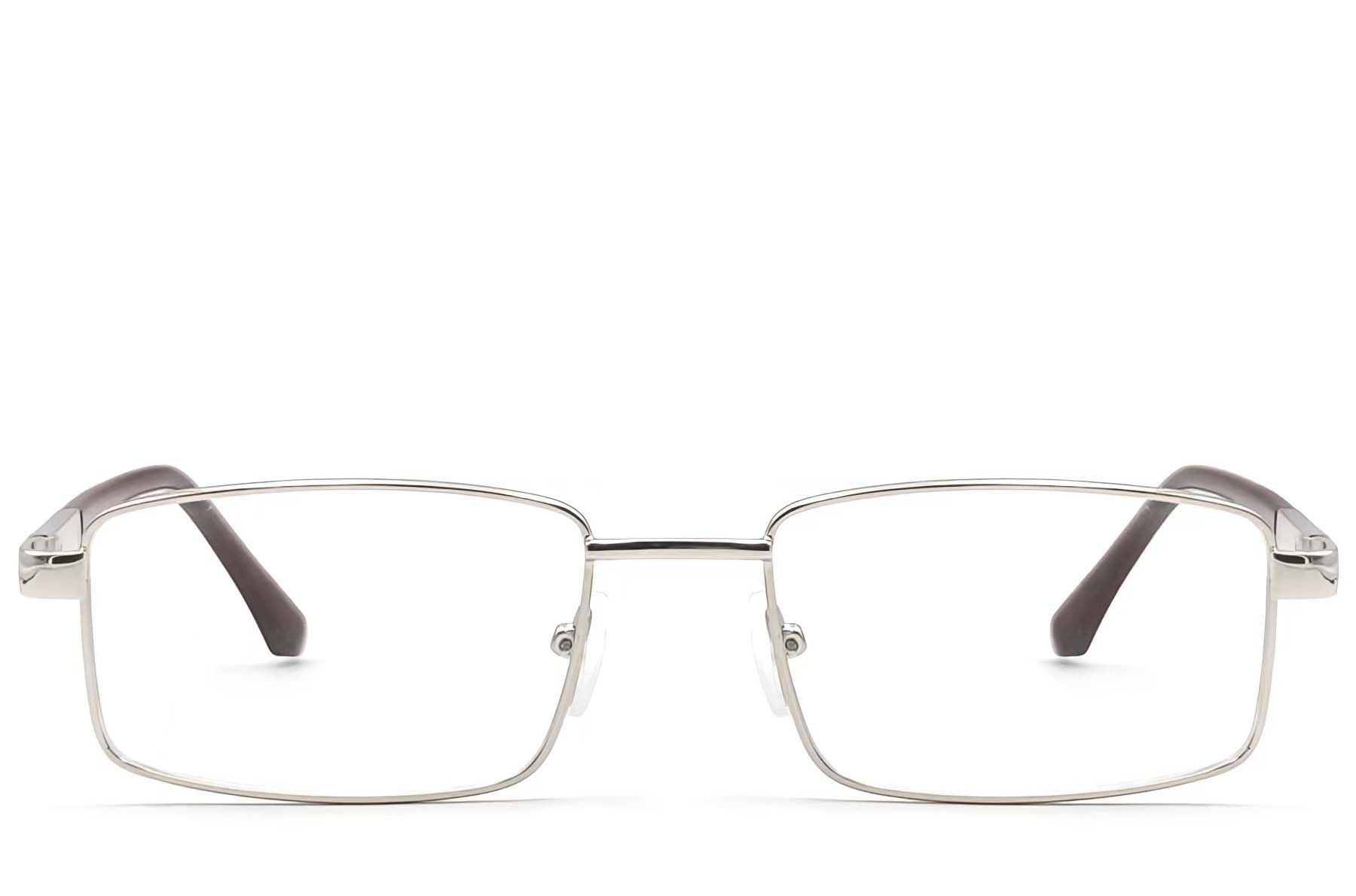 Rectangular Silver Metal Glasses #BS2012-1113