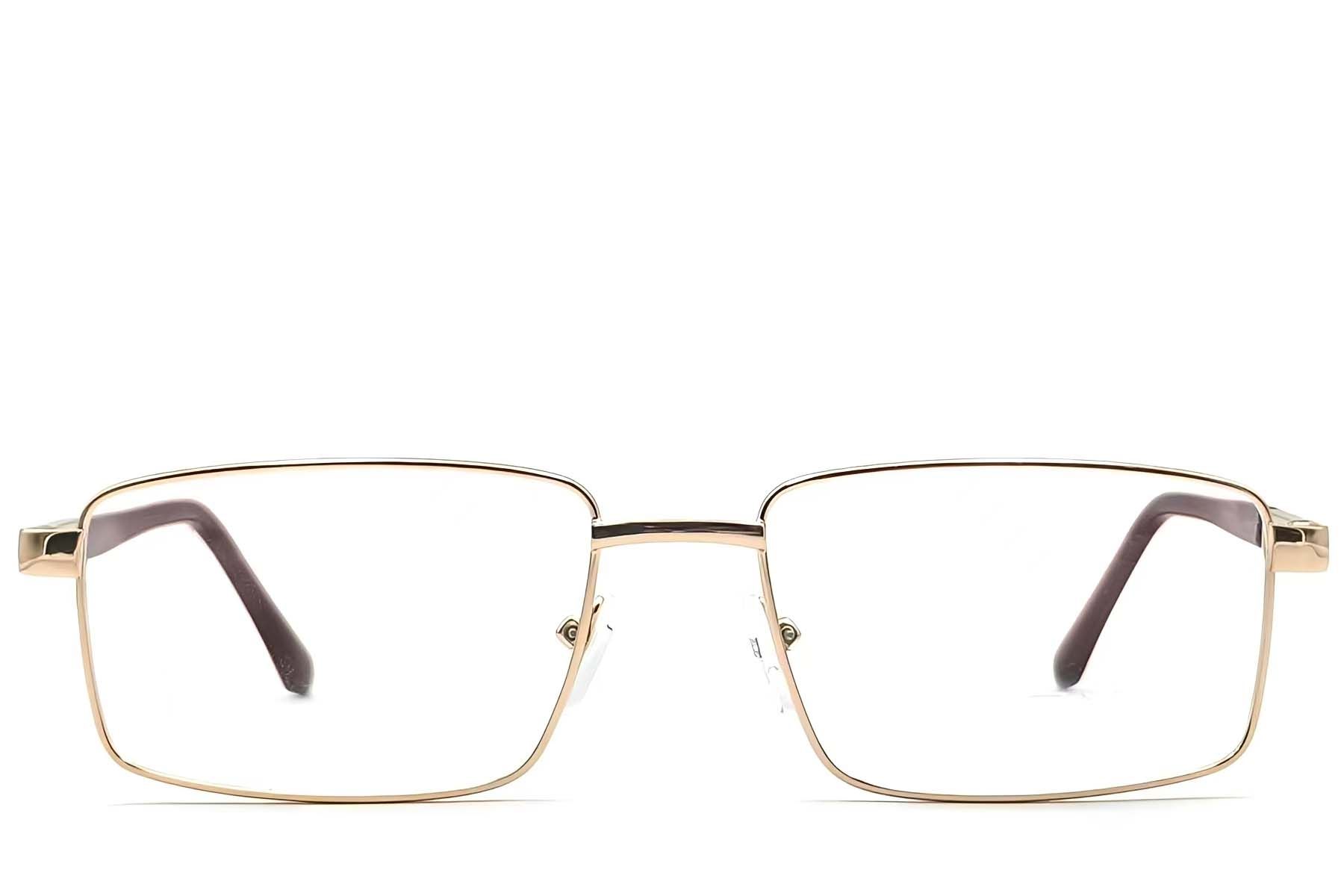 Rectangular Golden Metal Glasses #BS2012-1114