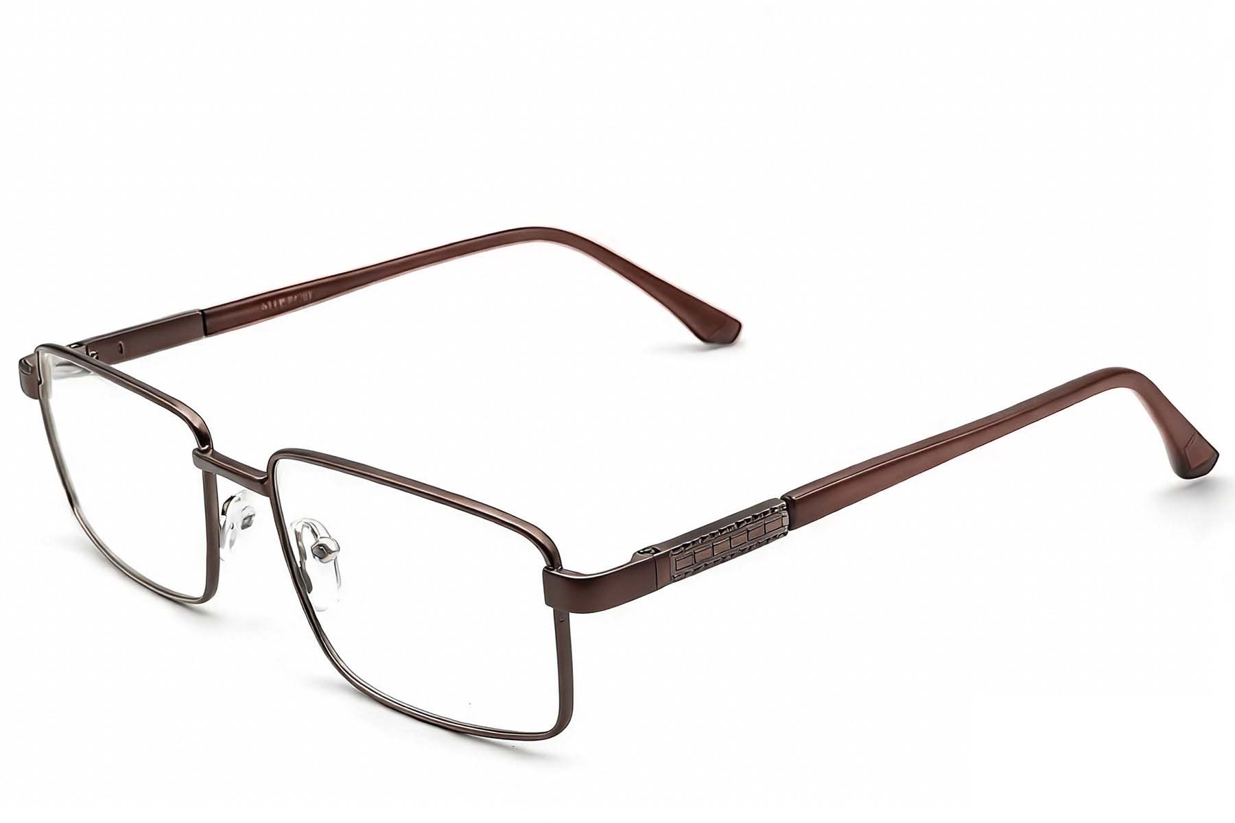 Rectangular Brown Metal Glasses #BS2012-1116