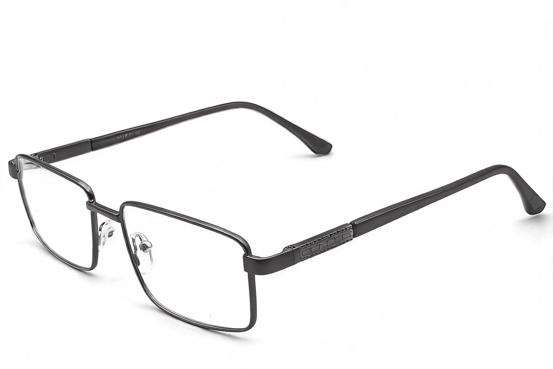 Rectangular Grey Metal Glasses #BS2012-1118