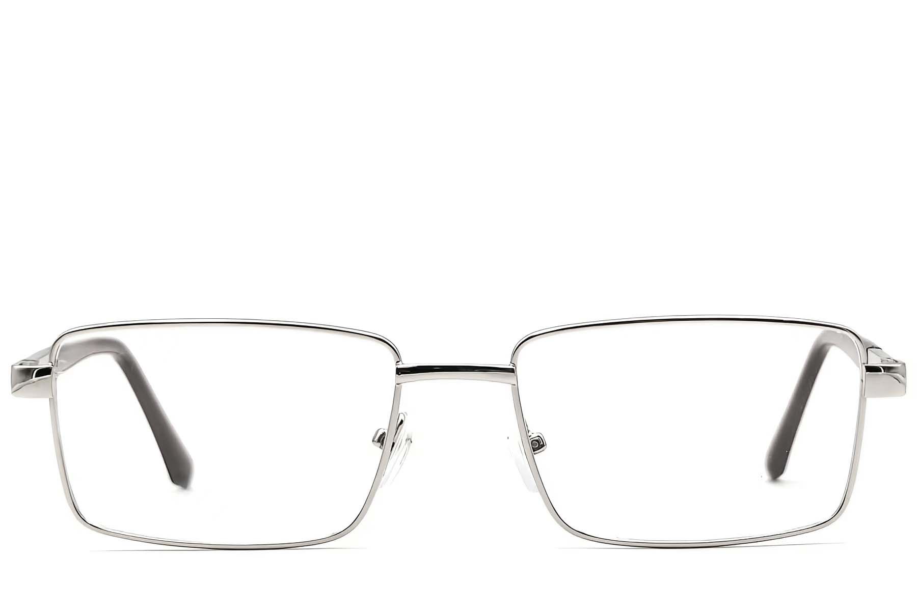 Rectangular Silver Metal Glasses #BS2012-1125