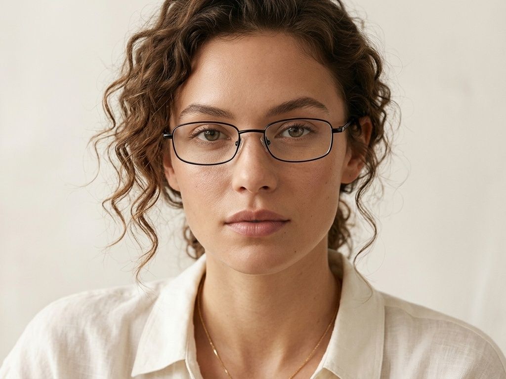 Rectangular Black Metal Glasses #BS2012-1126
