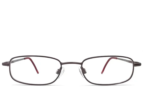 Lunettes rectangulaires en métal brun #BS2012-1127