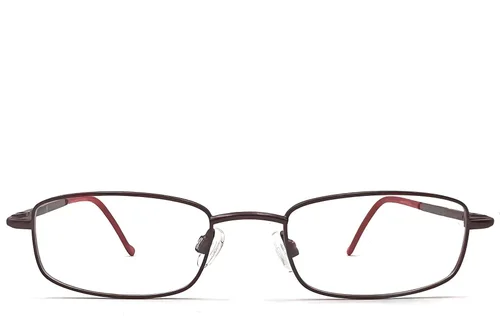 Lunettes rectangulaires en métal brun #BS2012-1129
