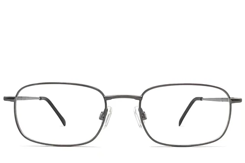 Lunettes rectangulaires en métal gris #BS2012-1130