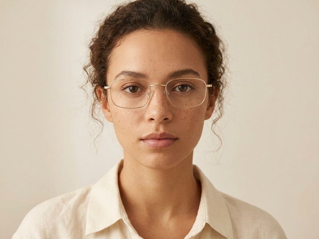Rectangular Golden Metal Glasses #BS2012-1131