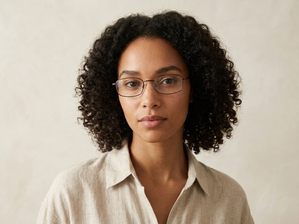 Rectangular Brown Metal Glasses #BS2012-1132