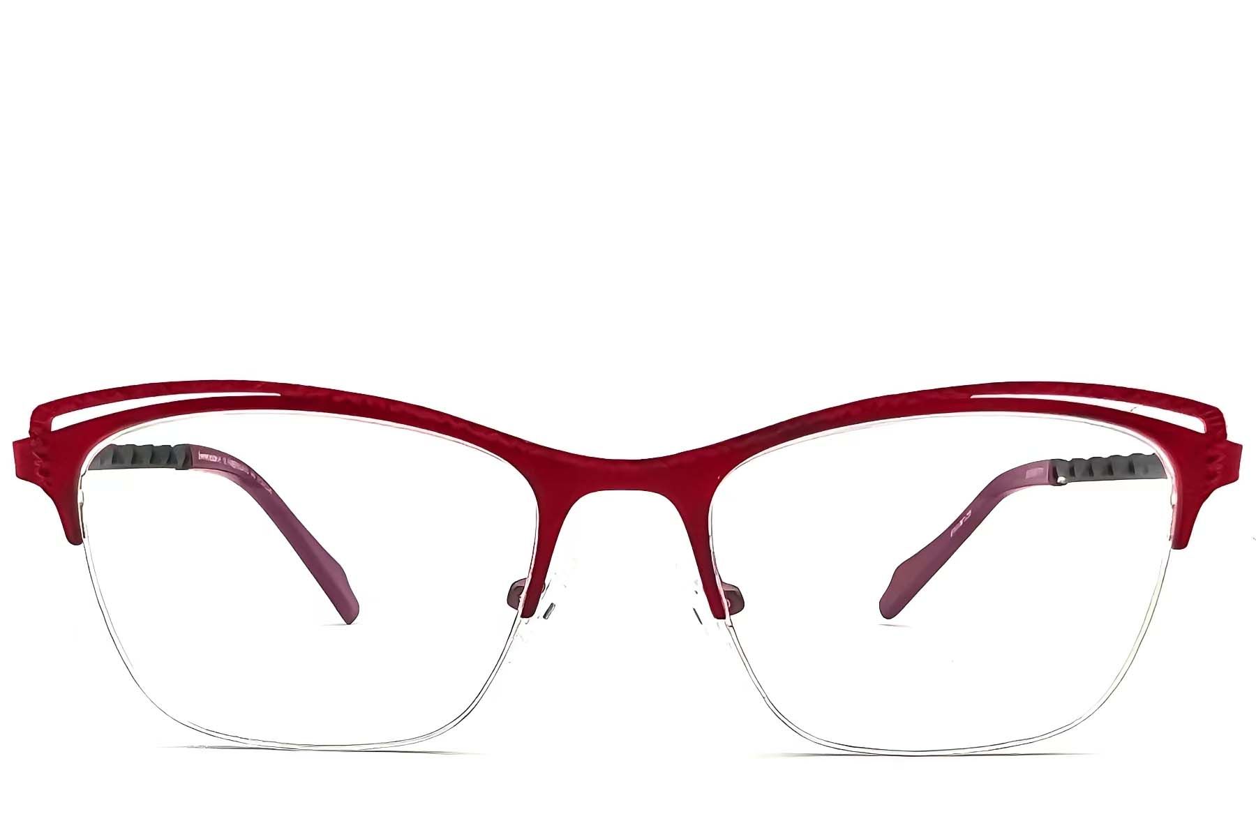 Red Semi rimless Metal Glasses BS2012 1134 BLACKSHEEP US
