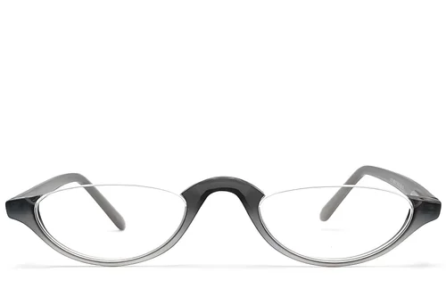 Lunettes semi-cerclées en acétate gris #BS2012-1137