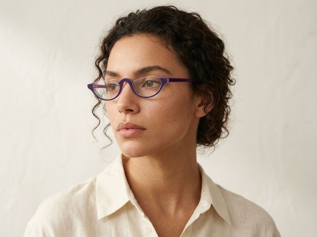 Gafas de acetato morado sin montura #BS2012-1139