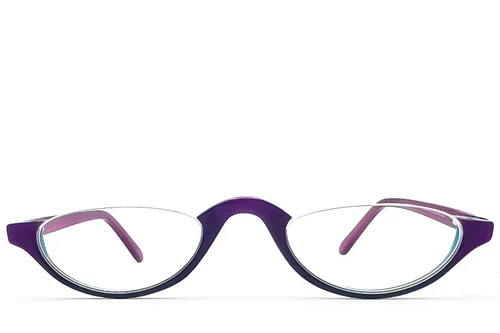 Lunettes semi-cerclées en acétate violet #BS2012-1139