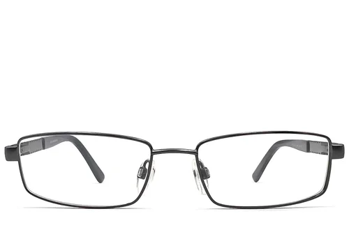 Lunettes rectangulaires en métal gris #BS2012-1140