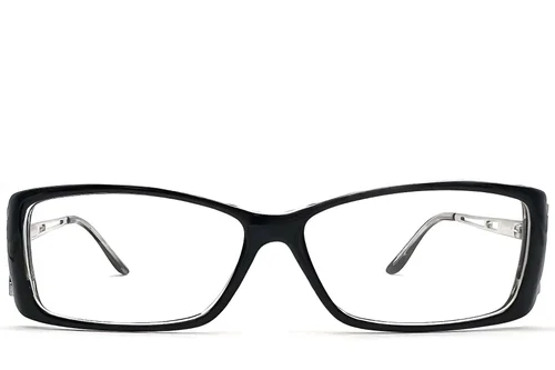 Lunettes rectangulaires en acétate noir #BS2012-1142
