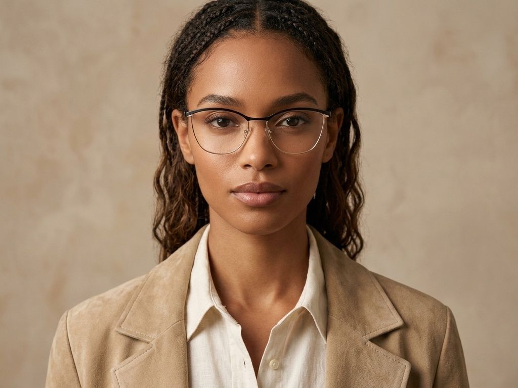 Oval Black Metal Glasses #BS2012-1145