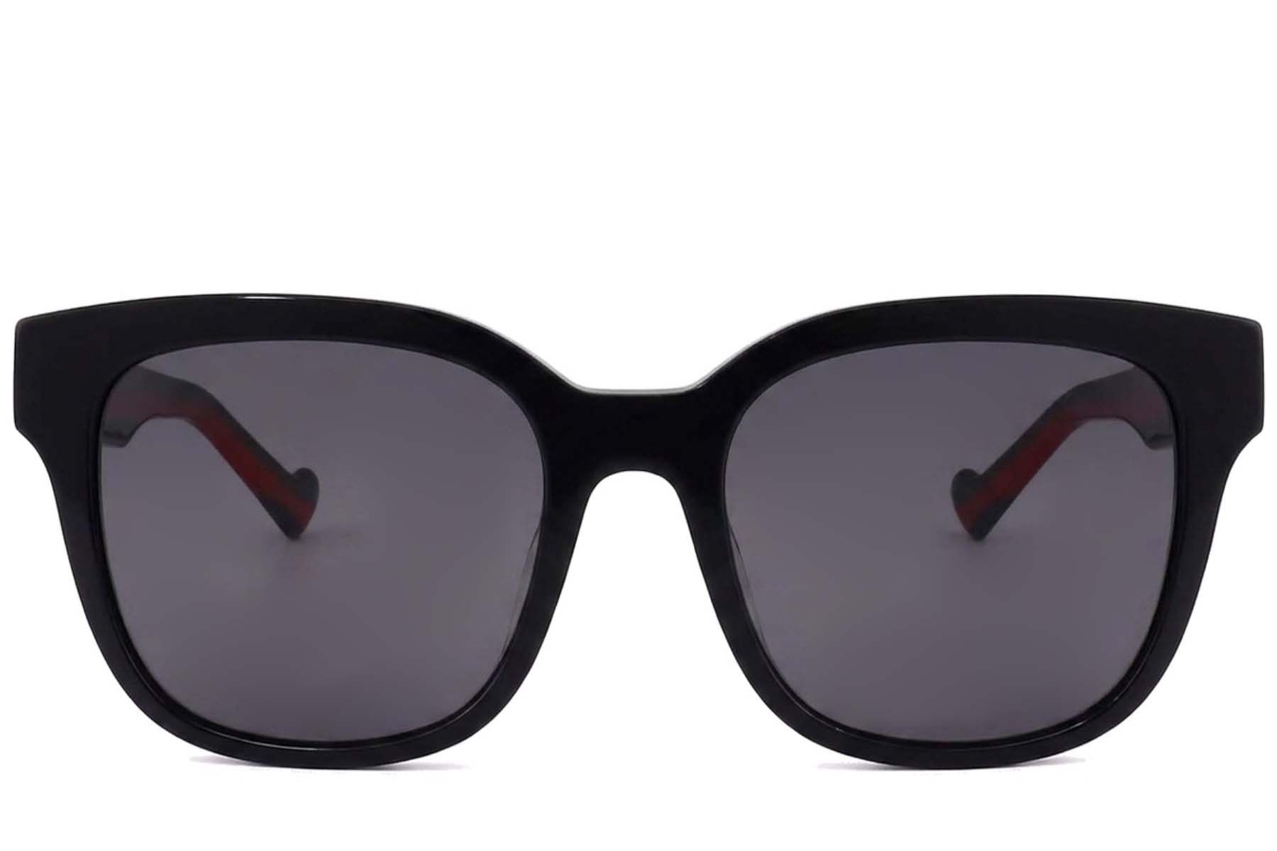 Rectangular Black Acetate Sunglasses #BS2012-1149