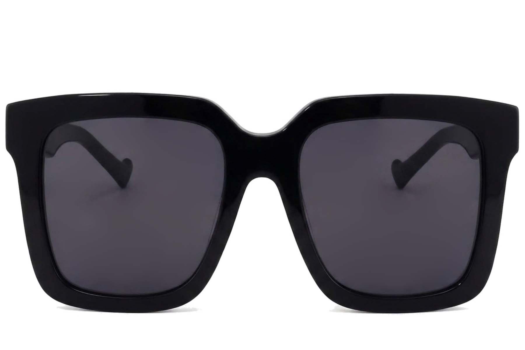 Rectangular Black Acetate Sunglasses #BS2012-1151