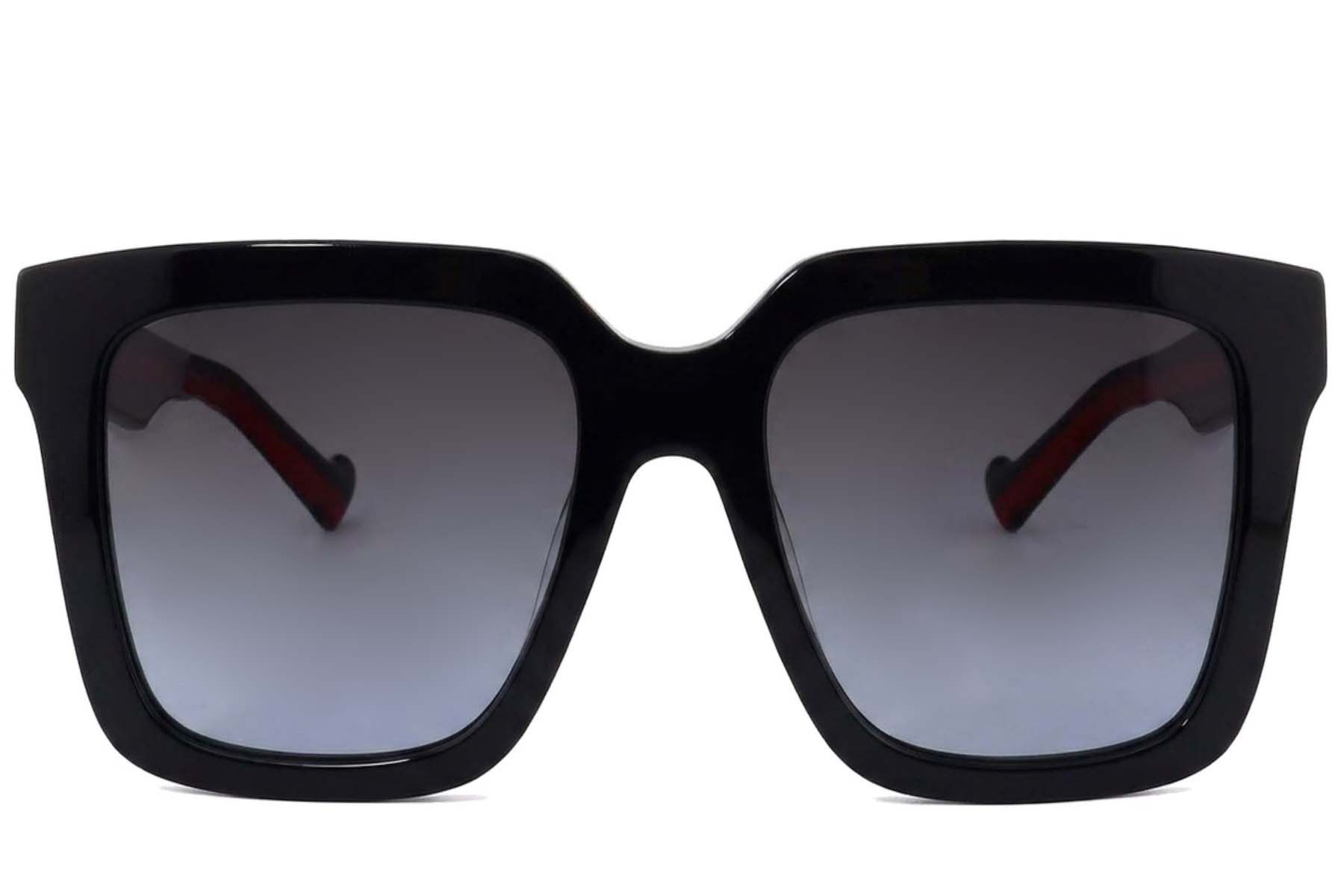 Rectangular Black Acetate Sunglasses #BS2012-1154