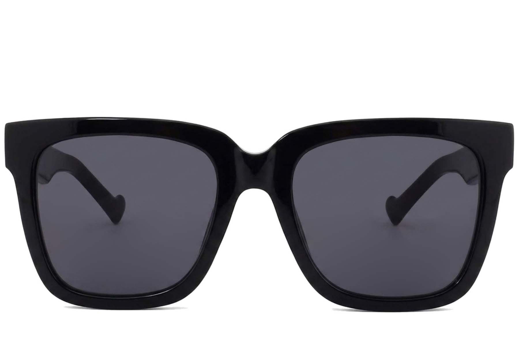 Rectangular Black Acetate Sunglasses #BS2012-1156