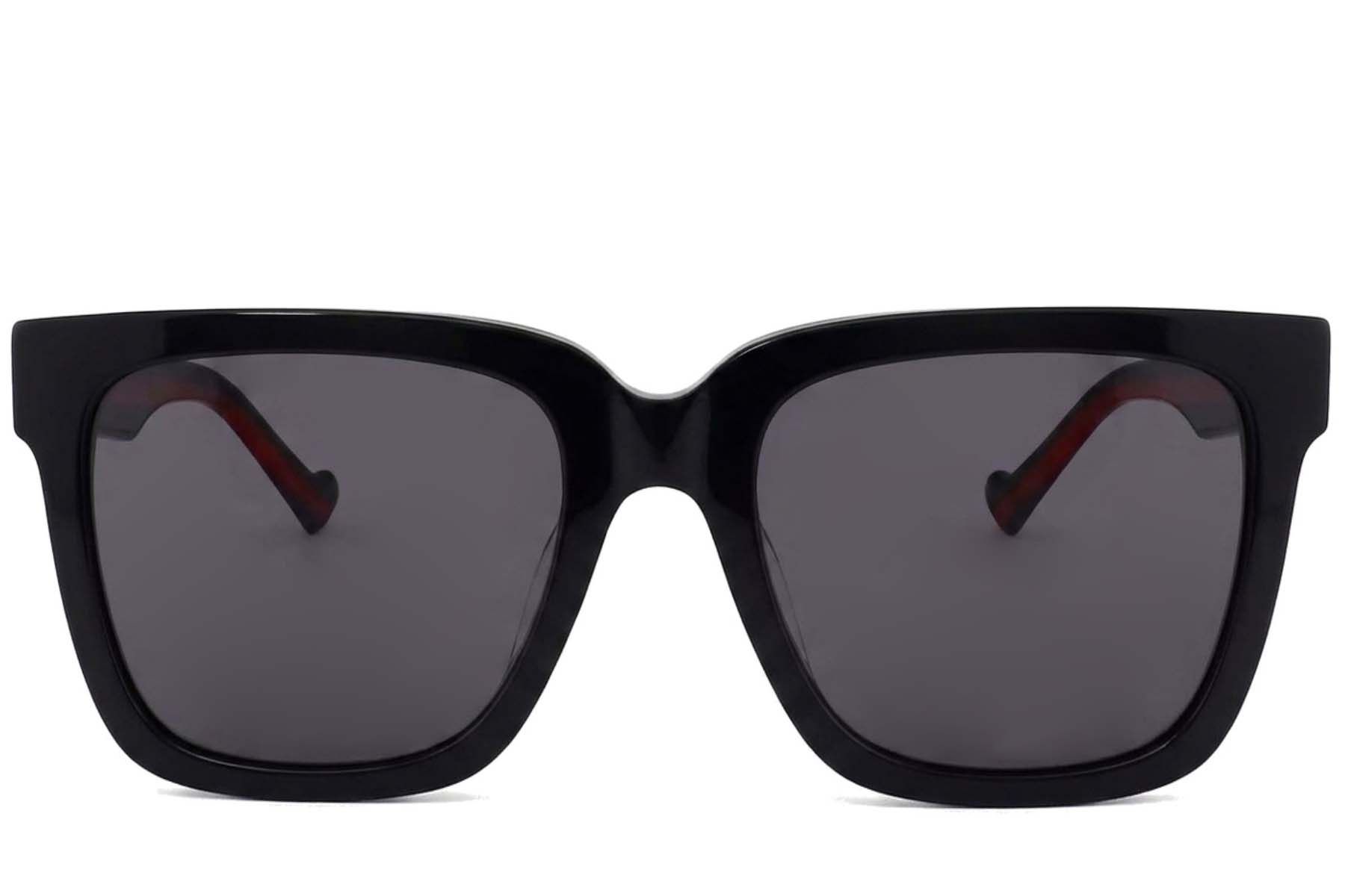 Rectangular Black Acetate Sunglasses #BS2012-1159