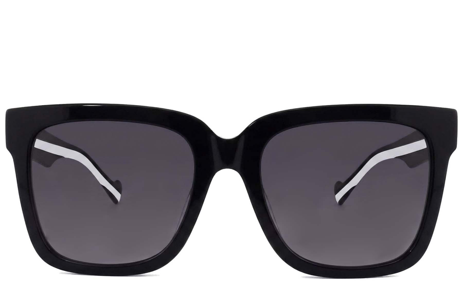 Rectangular Black Acetate Sunglasses #BS2012-1160