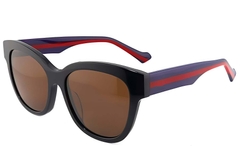 Gafas de sol ovaladas de acetato negro #BS2012-1163