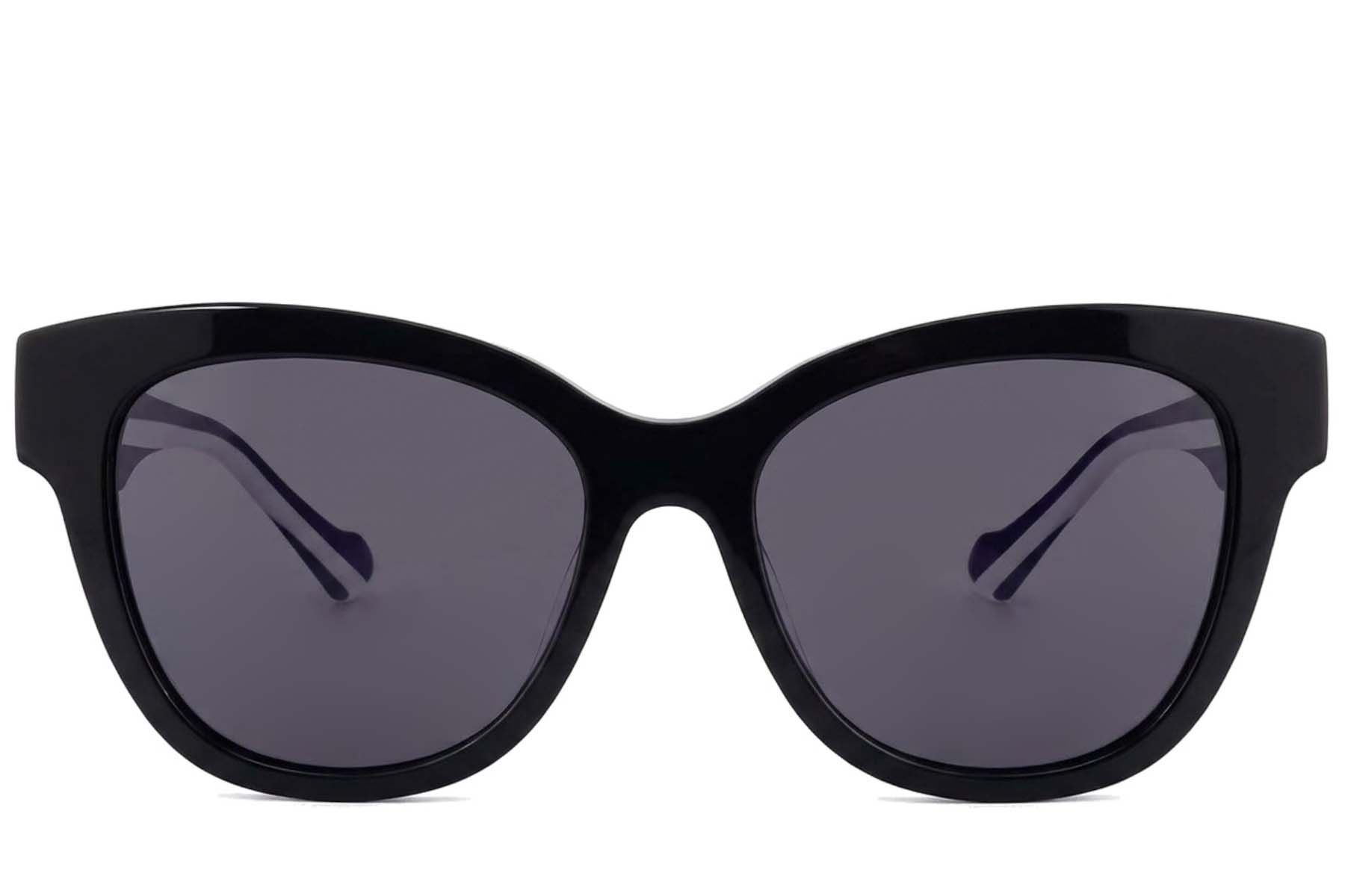 Oval Black Acetate Sunglasses #BS2012-1164