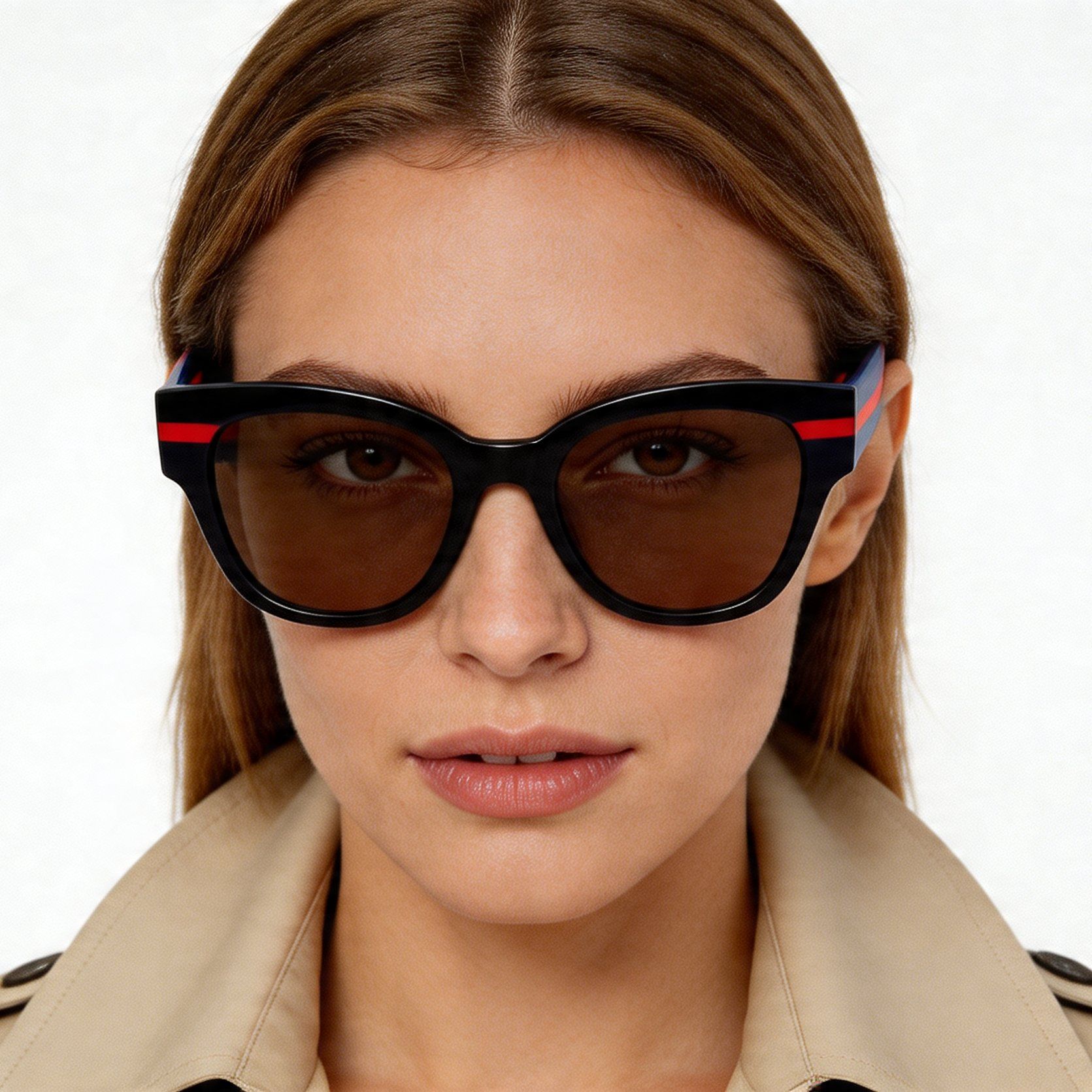 Gafas de sol de acetato negro con forma de mariposa #BS2012-1167