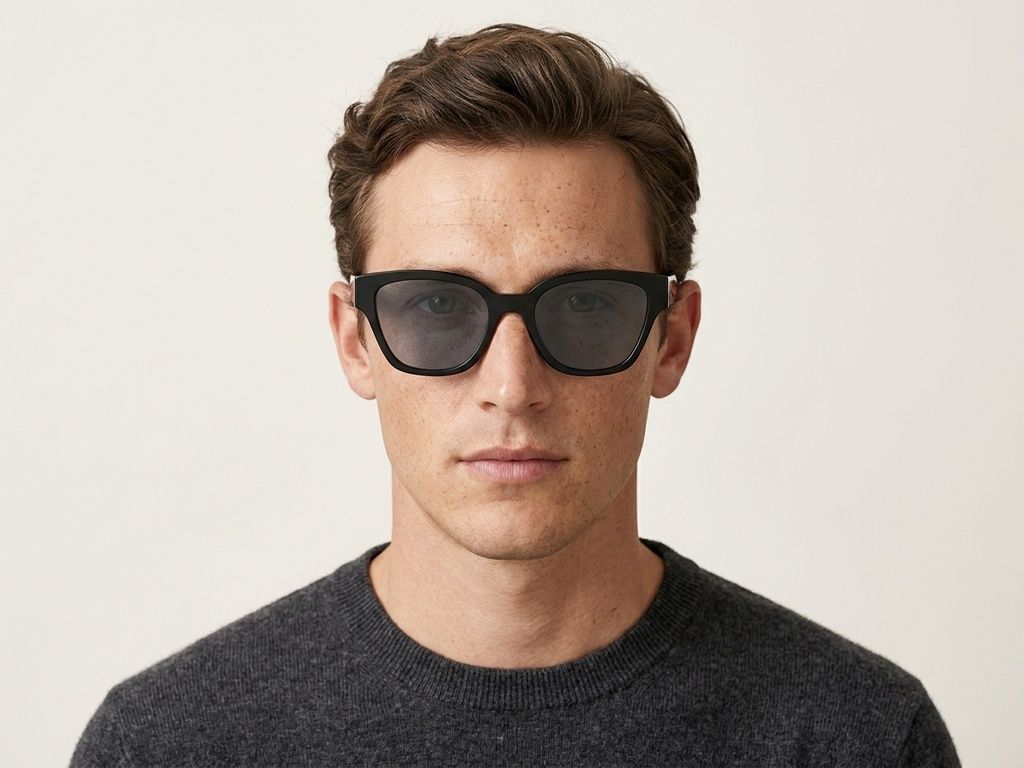 Gafas de sol de acetato negro con forma de mariposa #BS2012-1169