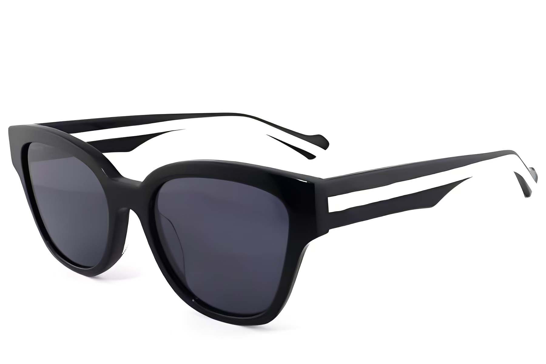 Gafas de sol de acetato negro con forma de mariposa #BS2012-1170