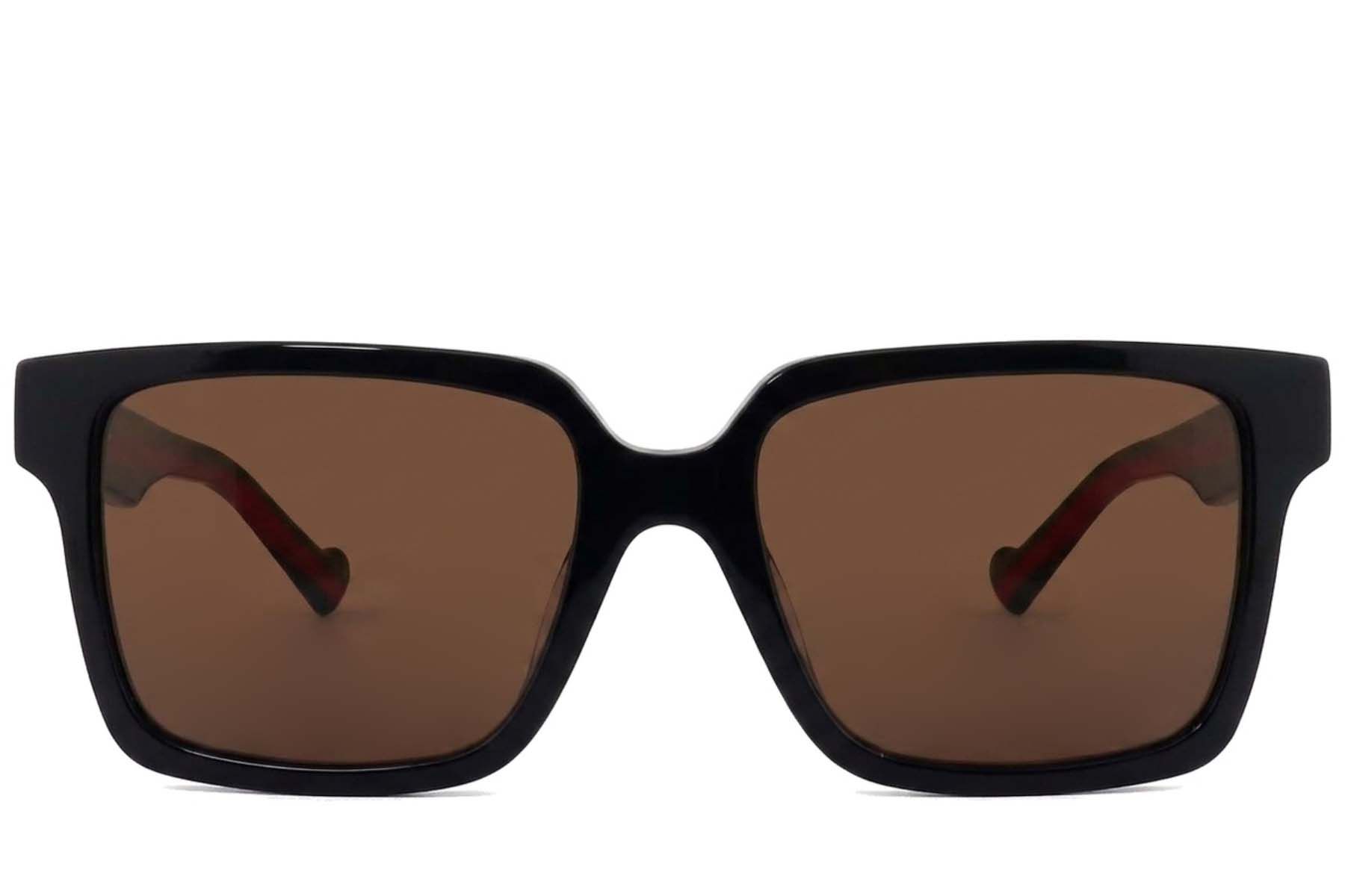 Rectangular Black Acetate Sunglasses #BS2012-1177