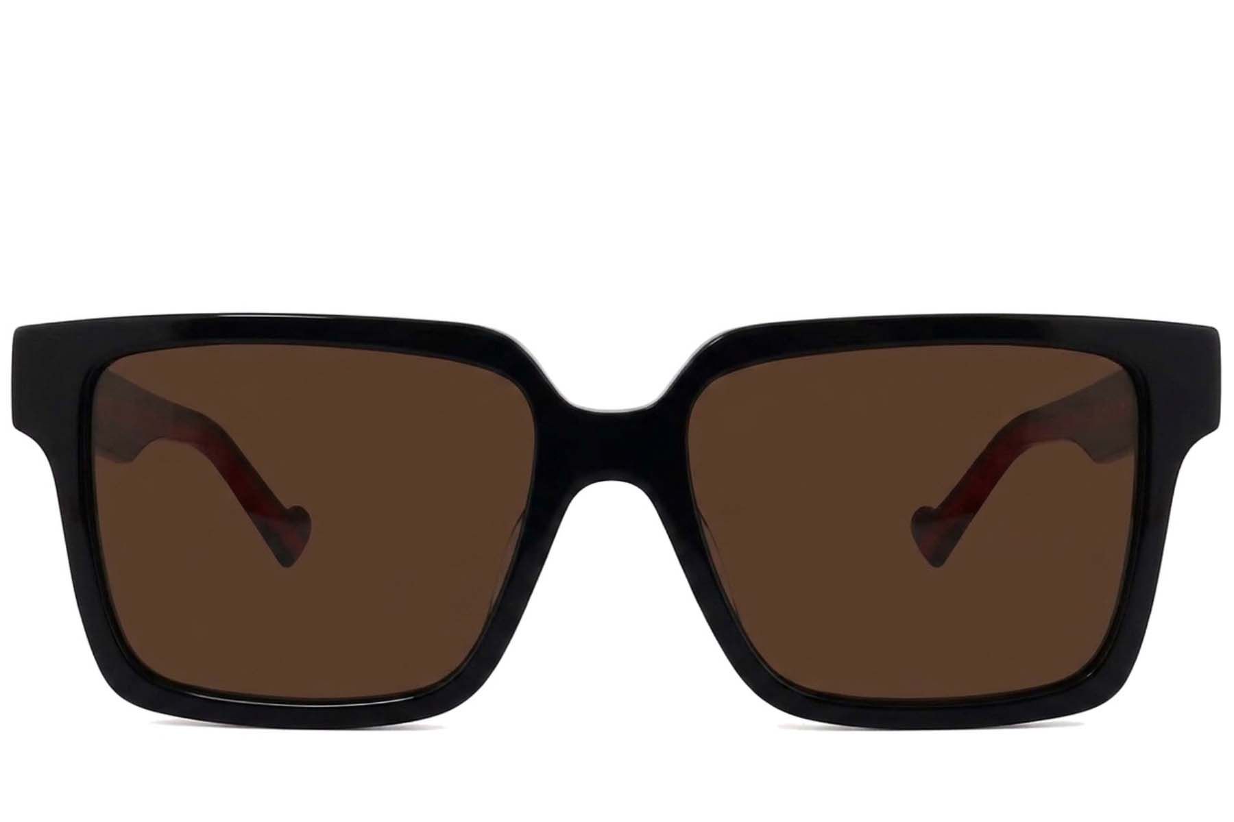 Rectangular Black Acetate Sunglasses #BS2012-1178