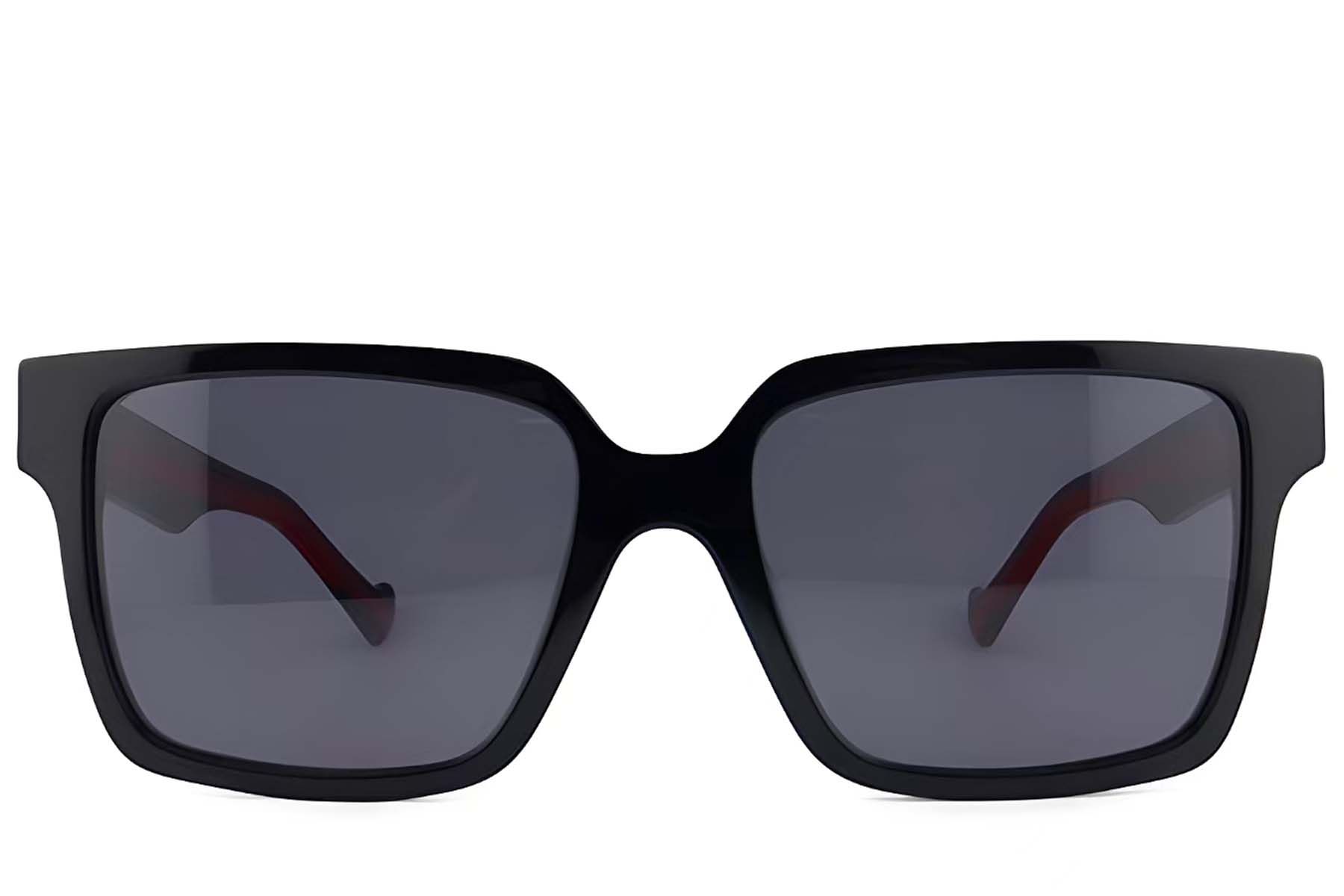 Rectangular Black Acetate Sunglasses #BS2012-1179