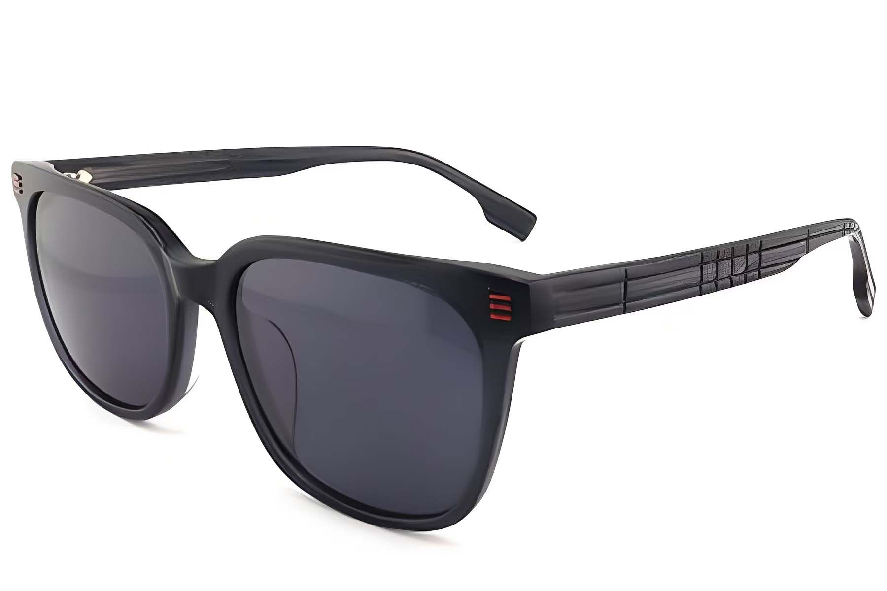 Gafas de sol ovaladas de acetato gris #BS2012-1182